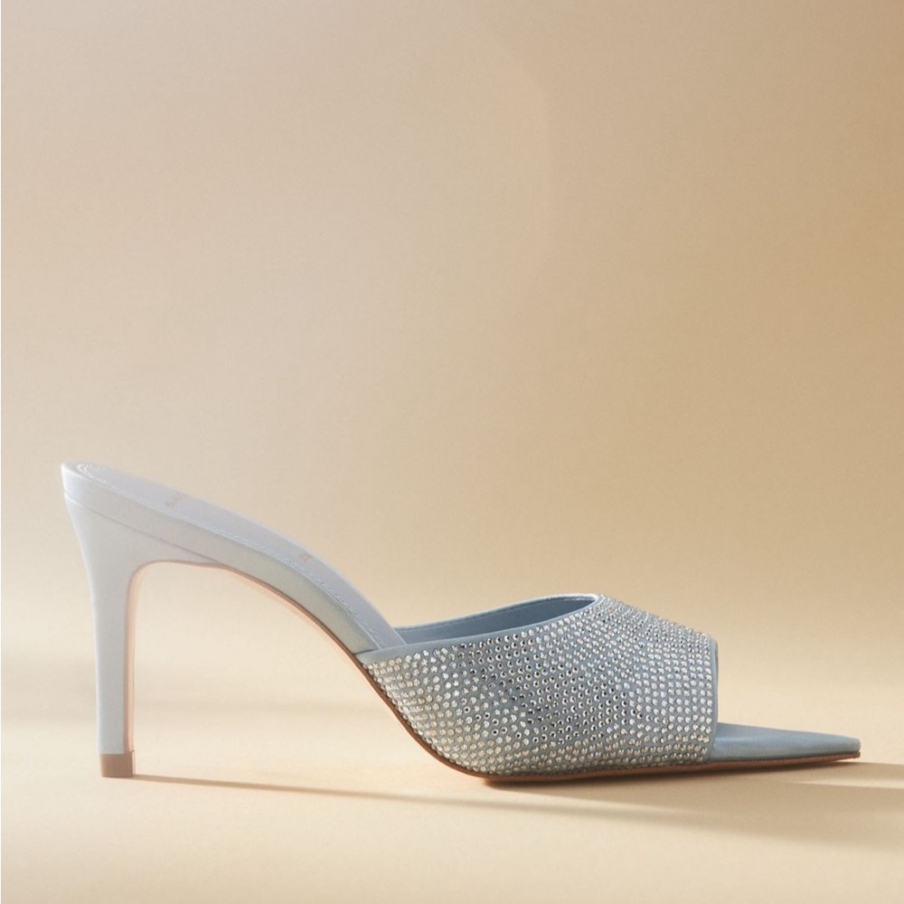 Belle Mule in Light Blue by Black Suede Studio